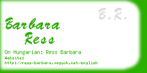 barbara ress business card